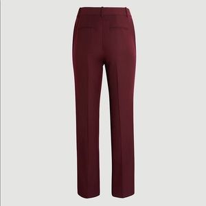 Ann Taylor Maroon Classic Fit Straight Leg Pants